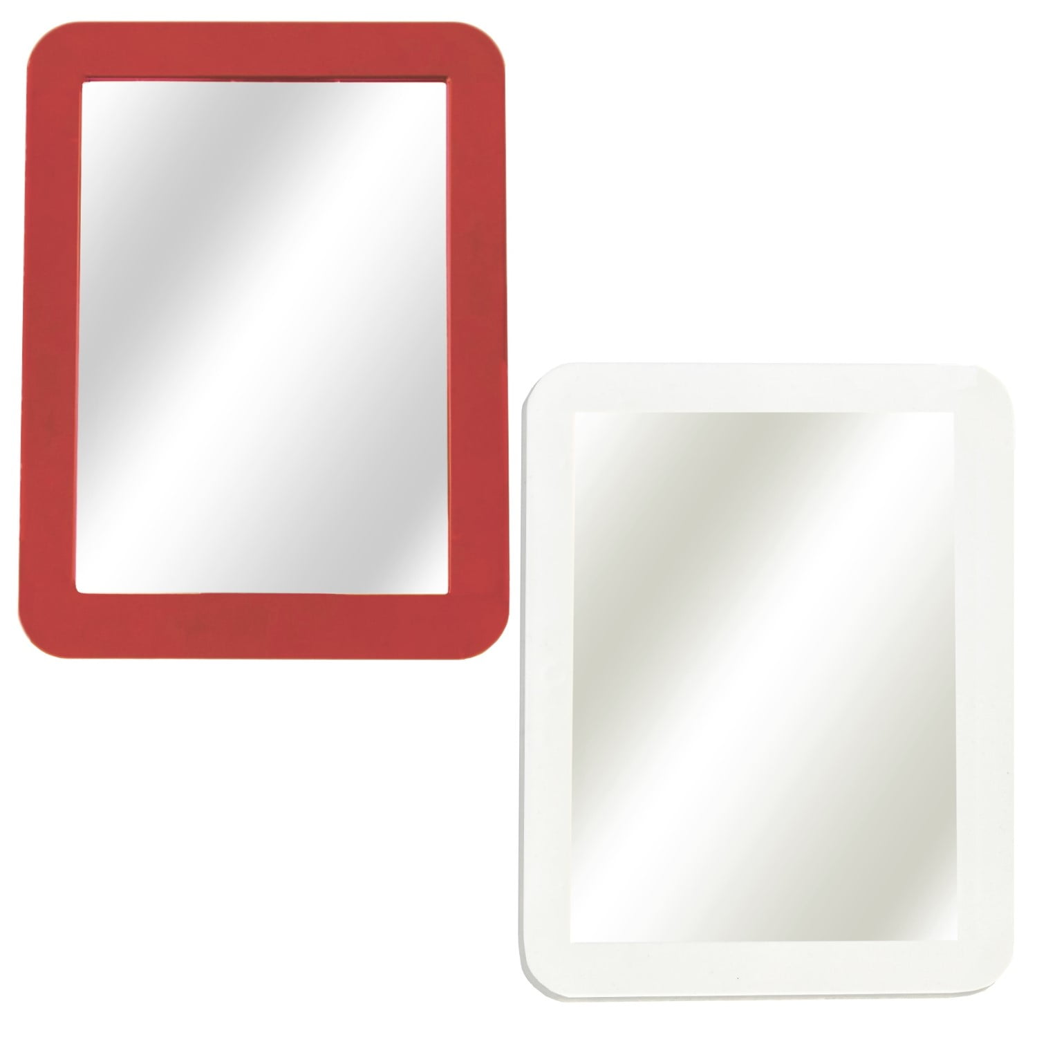 Cerem Glass Mirror for School Locker, Fridge 5" x 7" Red