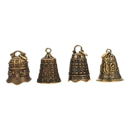 

4pcs Vintage Bell Hanging Decor Brass Pendants Retro Special Bell Hanging Decor