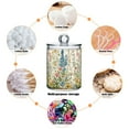 thumbnail image 6 of Yayeee 2 Pack Qtip Holder Bathroom Cotton Swab Canister with Lid Clear Dispenser Set, Colorful Wildflowers, 6 of 6