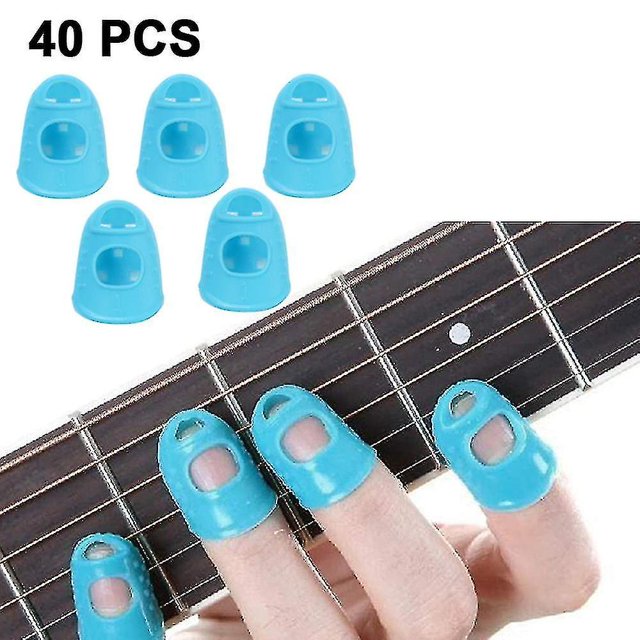 Protector de dedos de silicona para guitarra, punta de dedo de guitarra, tapa protectora para dedos