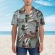 thumbnail image 2 of Balery Mallard Ducks Swimming Camisas hawaianas de manga corta para hombre, camisas playeras de corte holgado, camisas de vacaciones con botones,Medium, 2 of 7