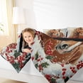 thumbnail image 3 of Manfei Western Farm Horse Queen Comforter Set,Xmas Red Berry Bedding Sets,Merry Christmas Bedding Comforter Set For Boys Girls,Microfiber Bedroom Decor Reversible,3 Pieces, 3 of 7