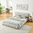 thumbnail image 5 of Harper & Bright Designs Queen Size Upholstered Bed Frame with Storage Drawers, Chenille Platform Bed with Headboard and Solid Frame for Bedroom, Beige, 5 of 13