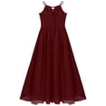 thumbnail image 5 of YiZYiF Girls Chiffon Pleated Prom Ball Gown High-low Asymmetrical Hem Wedding Birthday Party Dress, 5 of 7