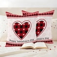 thumbnail image 4 of Pack of 2 Outdoor Pillow Covers,Waterproof Red Pink Love,Throw Pillow Covers,Valentine's Day Saint Heart Retro Plaid Decorative Pillowcases Cushion Covers for Couch Pillow Sham Protector 18x18 Inch, 4 of 8