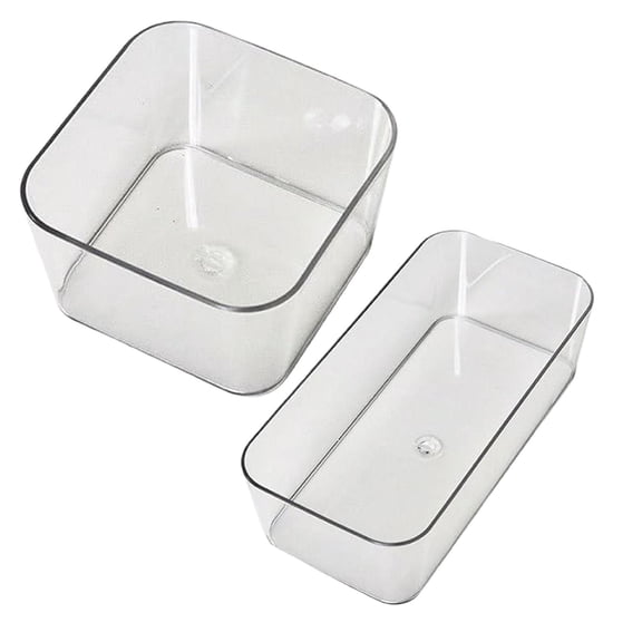 Clear Drawer Organizers Set Versatile Bathroom And Vanity Drawer Organizer Trays Storage For Makeup Bedroom Kitchen Gadgets Utensils And Off Ice, Clear A 1PCS & Clear B 1PCS
