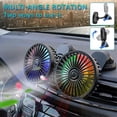 thumbnail image 5 of 360° Adjustable Dual Head USB Cooling Air Low Noise Fan With Light, 5 of 5