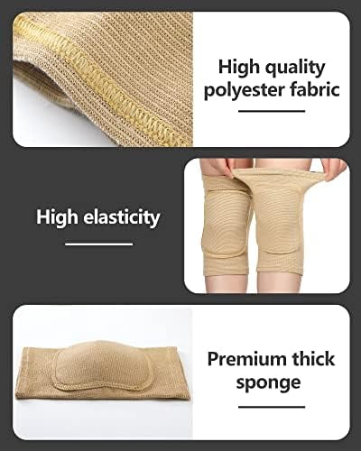 WLIKKS 3 Pairs Dance Knee Pads Women Protective Non-Slip Knee Pads for Yoga Cheerleading Pole Floor Dance Volleyball