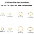 thumbnail image 4 of About 800pcs 8 Sizes Close but Unsoldered Jumps Rings Metal Connector O Rings Stainless Steel Jump Rings Connectors, 4 of 7