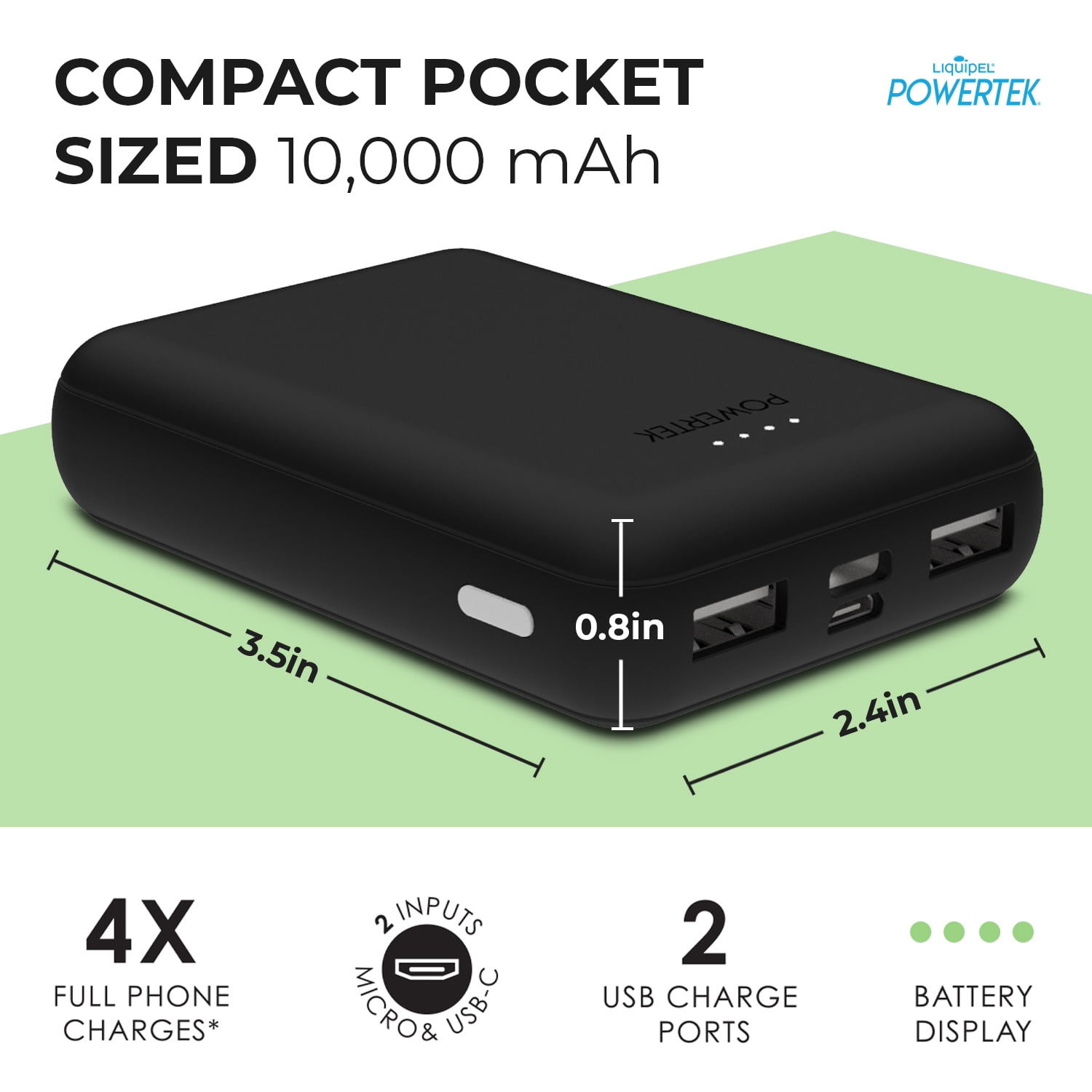 OkTech Batterie externe/Banque de puissance 6500mAh – Connecteurs