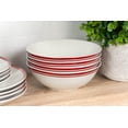 thumbnail image 4 of 10 Strawberry Street Simply Coupe 16-Piece Ceramic Dinnerware Set, Red, 4 of 9