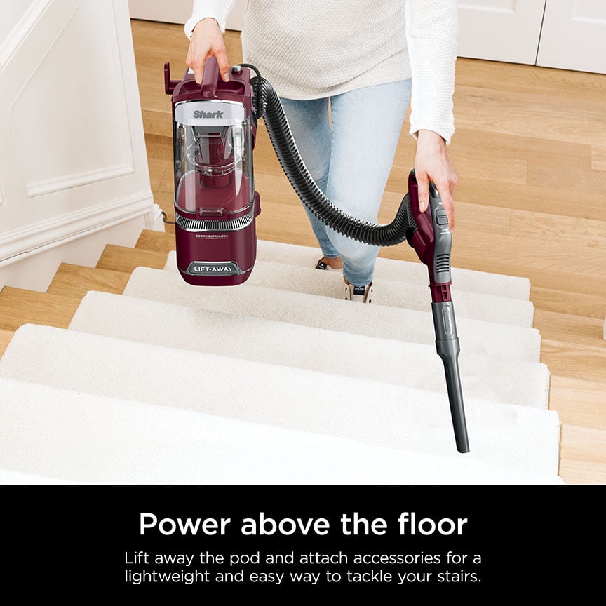 Shark Detect Lift-Away ADV Upright Vacuum, Pet Friendly, Floor Detect, Direction Detect, PowerFins Self-Cleaning Brushroll, LA492 Burgundy