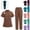 Brown, variant on HAJWOH Scrubs For Women Set Set-Zipper Collar Top&Straight Pants For Doctors, Nurses, Beauty Salons Medical Uniform
