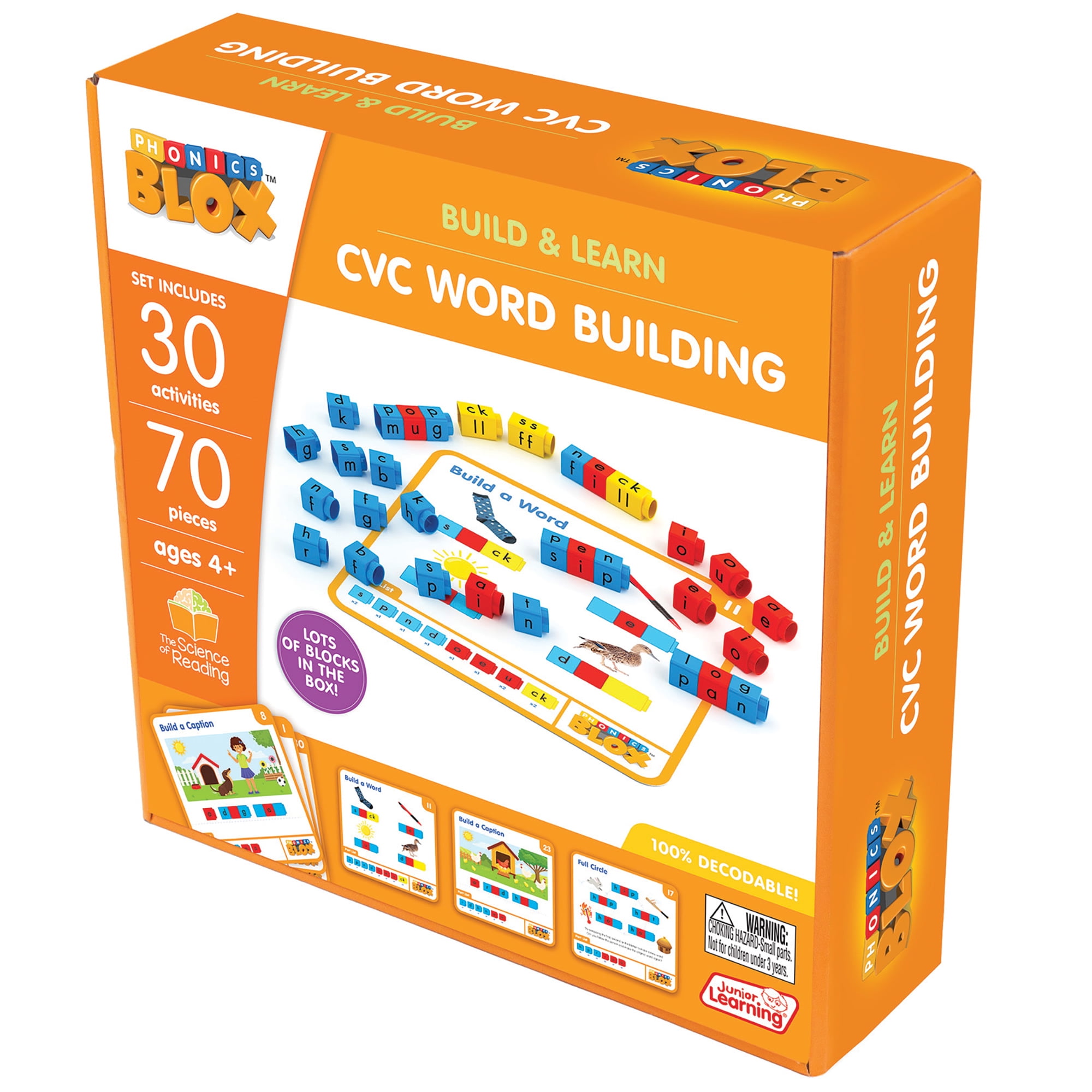 Junior Learning: Rainbow Phonics Blox: CVC Word Building - Phase 2