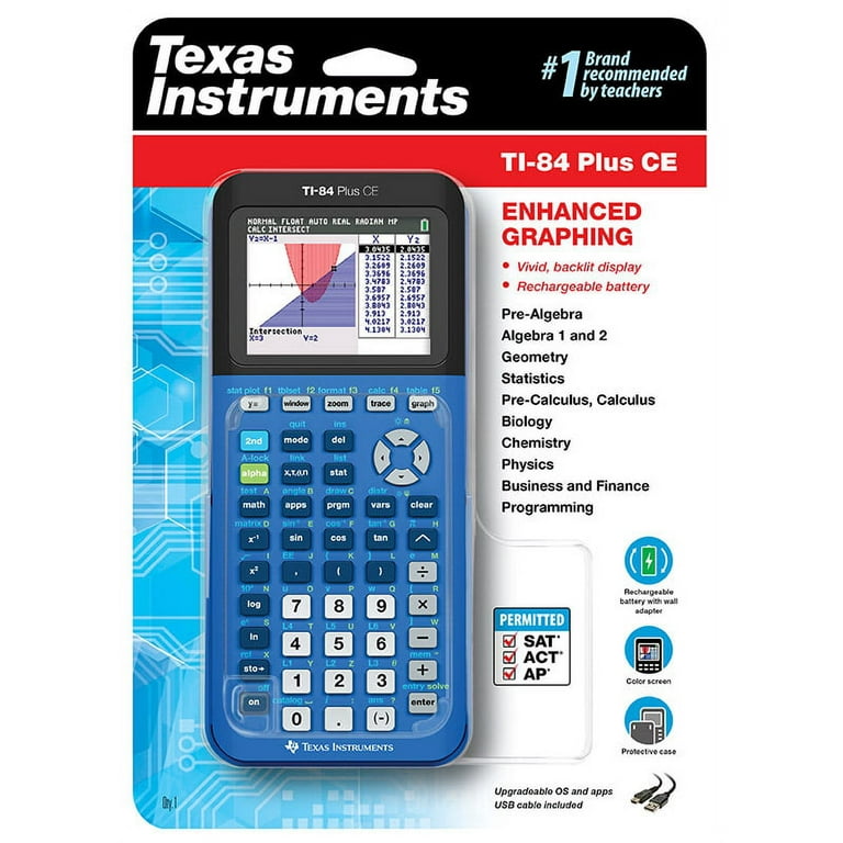 その他 Texas Instruments TI-84 Plus CE Texas Instruments TI-84 Plus CE, Bionic Blue, 7.5 inch, High
