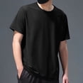 thumbnail image 2 of Summer Ice Mesh Men's T Shirt Breathable Casual Tee Comfortable Lightweight Athletic Large Size Top Men's Tops T-Shirt Casual Crew Neck Loose, 2 of 6