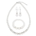thumbnail image 1 of Conjunto de joyería nupcial Bling Bling con Collar pulsera y aretes de perlas sintéticas, 1 of 13