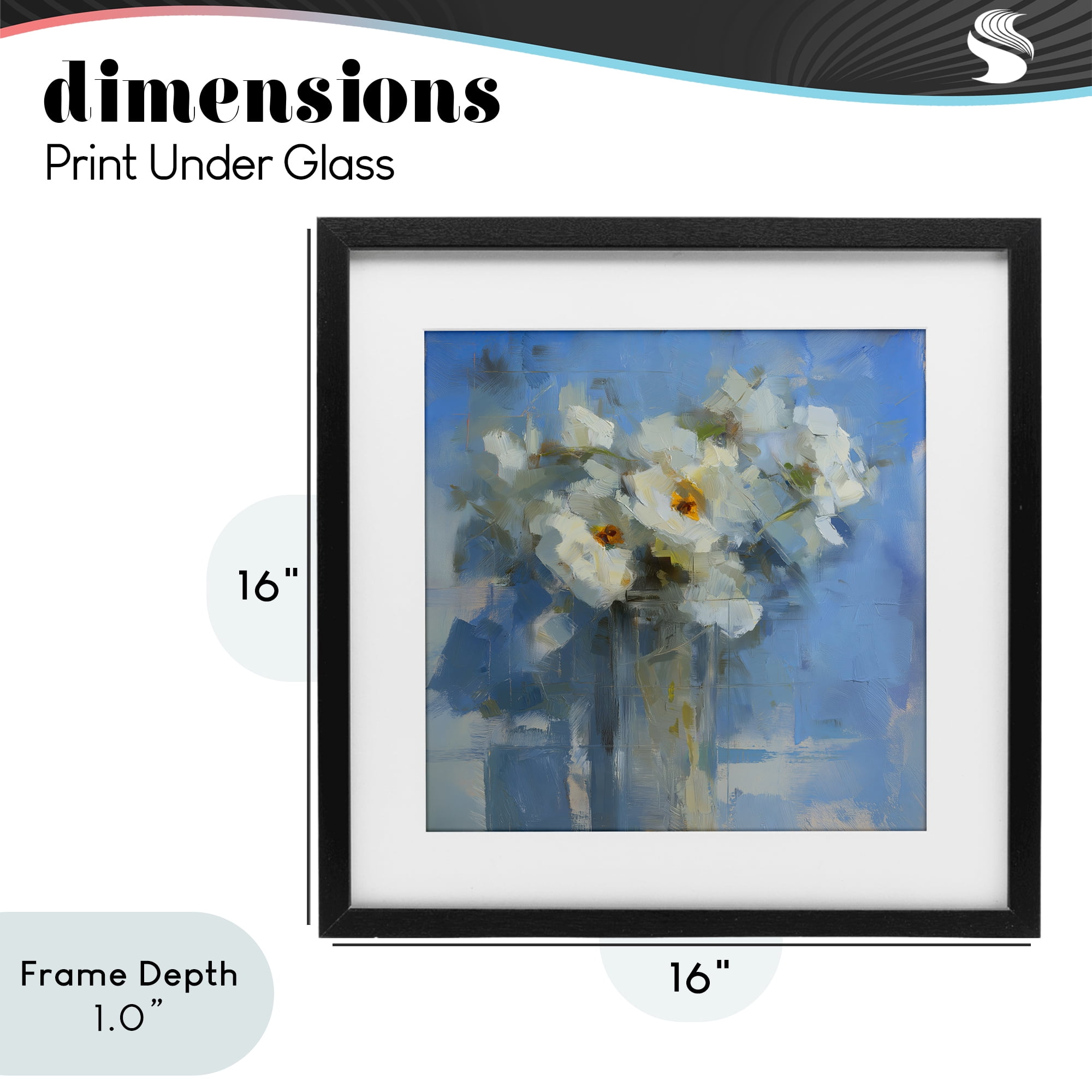 Stupell Industries Petals Remembered Abstract Black Framed Print Under Glass, design by Svetlana Aleynikova