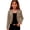 27# Khaki, variant on Sparkly Sequin Jackets for Girls Cropped Blazer Jacket Glitter Shiny Open Front Coats Casual Outerwear Short Coat Black 140