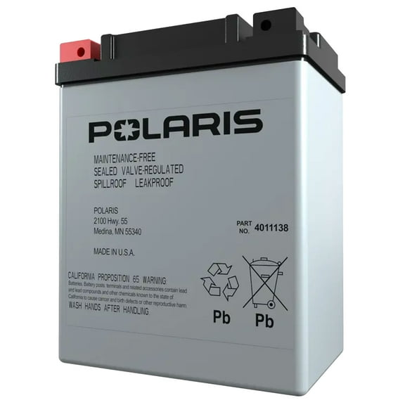 Polaris 4011138 Sealed Battery 14 Amp Hour Type Etx15 Ranger Sportsman 450 550