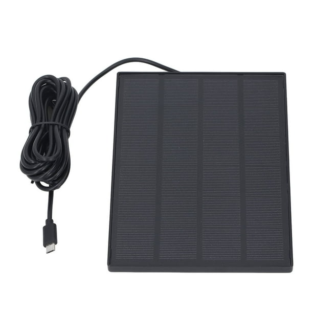 Cargador Solar Para Cámara De Seguridad, Cargador De Panel Solar Para Cámara De 5W 5V Amplia Compatibilidad Interfaz Micro USB Tipo C Alta Eficiencia Para Uso En Exteriores
