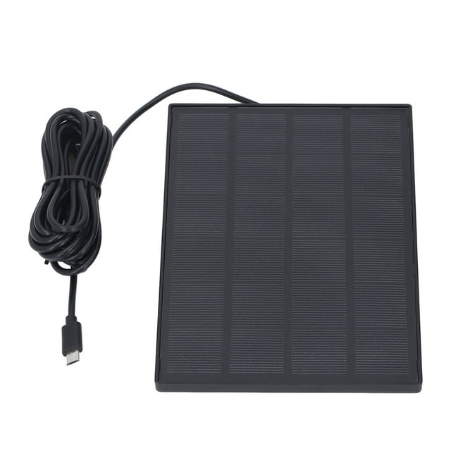 Cargador Solar Para Cámara De Seguridad, Cargador De Panel Solar Para Cámara De 5W 5V Amplia Compatibilidad Interfaz Micro USB Tipo C Alta Eficiencia Para Uso En Exteriores