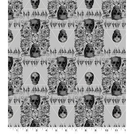 UPC: 0887816367769 | Epic Def Leppard Skull Filagree Cotton Fabric