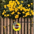 thumbnail image 4 of Easter Decorations Kokovifyves Sunflower Welcome Doorplate Front Decoration Bow Wooden Garland Outdoor Decoration Props, 4 of 5