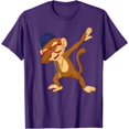 thumbnail image 1 of Cool Dabbing Dancing Monkey Wearing Sunglasses Hat Necklace T-Shirt, 1 of 1