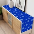 thumbnail image 4 of Christmas Snowflake Table Runner 72 Inches Long Farmhouse Dress Scarves, Blue Xmas Winter Holiday Minimalist Dining Tablerunner for Coffee Table/Kitchen Island/Party Décor, 13" x 72", 4 of 8