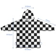 thumbnail image 7 of Black and White Checkered Pattern Blanket Hoodies for Kids 6-13YR Oversize Wearable Blanket Hoodies for Boys Girls Teens, 7 of 7