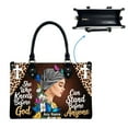 thumbnail image 4 of She Who Kneels Before God Can Stand Before Anyone Leather Bag, Personalized Leatherbag, God Leather handbag, Mother’s Day Gift for Women, Church Bags for Women, Bible Bag, Purses For Moms KZ5FNW, 4 of 6