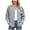 Grey, variant on felwors Womens Bomber Jacket Zip Up Casual Jackets Lightweight Trendy Outerwear Coat with Pockets Pink, L