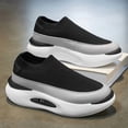 thumbnail image 2 of Men'S Casual Sneakers with Breathable Mesh, Stylish And Trendy Black Running Shoes That Are Easy to Slip On, Perfect for Outdoor Activities, 2 of 9