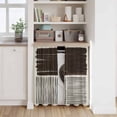 thumbnail image 6 of Black Striped Kitchen Curtain for Berdoom Living Room Cafe 45 Inch Length, Farmhouse Stripes Modern Abstract Art Tiers Curtains Light Filtering Drapes Rod Pocket Window Treatment 2 Panels 52"Wx45"L, 6 of 8