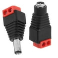 thumbnail image 2 of CCTV Power Adapters, Male/Female Power DC Jack  Electrical Conductivity  Contact Performance Press Type Wiring  For LED Lights For Cameras Red, 2 of 8