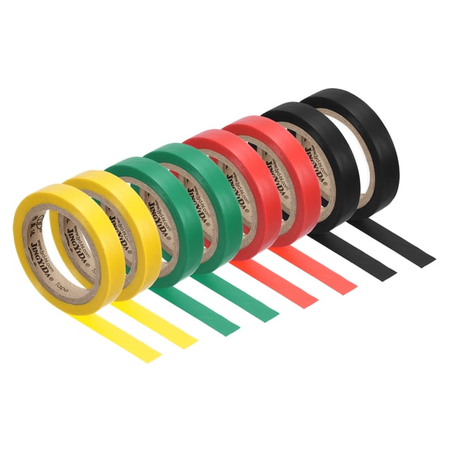 Uxcell 26Ft Tennis Racket Badminton Racquet Grip Finishing Tapes, Red/Yellow/Green/Black 8 Pack