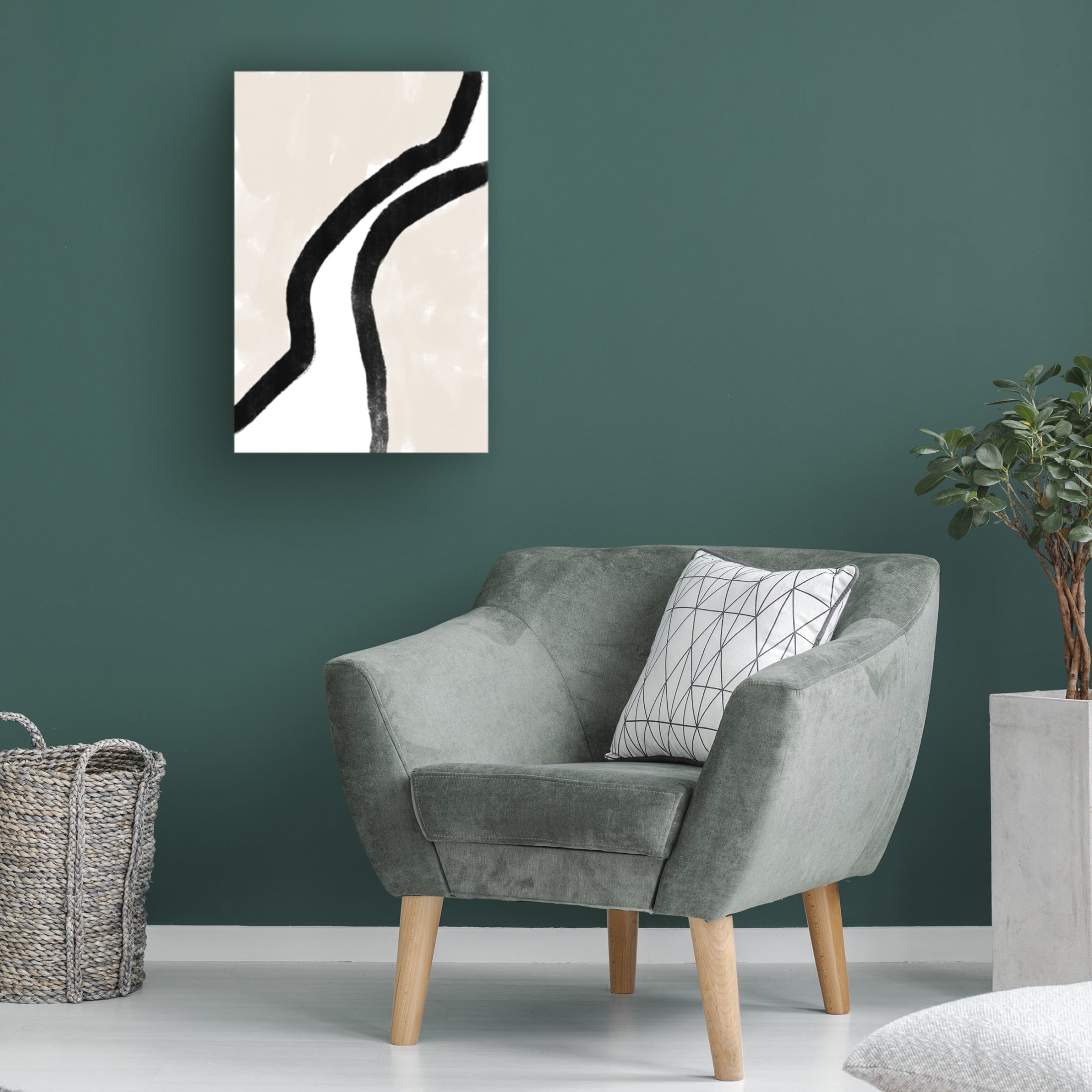 Trademark Fine Art uplusmestudio Abstracto Bordered Canvas Wall Art