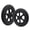 balck, variant on Wheels Assembly 12 Inch Rear Wheel 12 1/2 x 2 1/4" black Solid PU Tire Construction, Back Wheel Replacement for Manual Wheelchairs