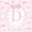 Pink D, variant on Meiyoeat Watercolor Letter A Print Twin Comforter Sets 2pcs, Cute Stripes Bow Pattern Bedding Set, Pink White,Pink Reversible