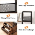 thumbnail image 7 of GAOMON 4-Tier Bookshelf with Drawers, Industrial Display Standing Shelf Units,Storage Shelf with Protective Rails, for Living Room, Home Office,Bedroom,Brown, 7 of 7