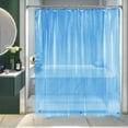 thumbnail image 3 of AmazerBath Shower Curtain Liner, 72x72 Transparent Blue Shower Curtain Liner, Lightweight Plastic Shower Curtain Liner, Cute Waterproof Shower Liner for Bathroom with 3 Magnets and 12 Grommet Holes, 3 of 9