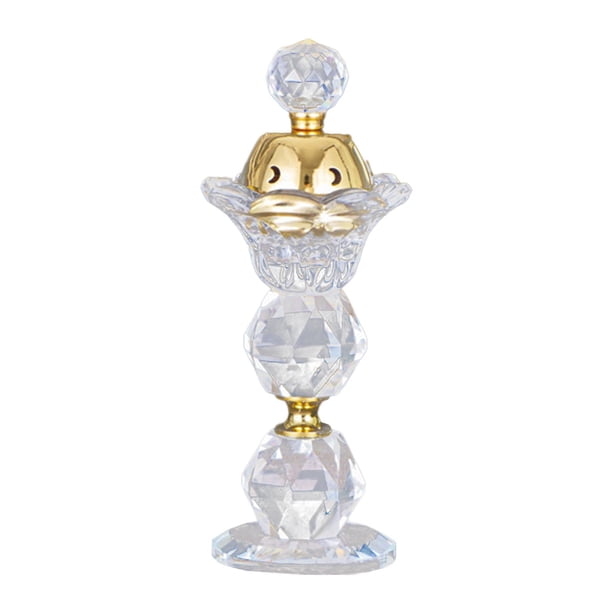 Quemador de incienso de cristal Bakhoor, quemador de oud árabe, para spa, yoga y aromaterapia. B