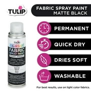 Tulip Color Shot Instant Fabric Spray Paint, 3 oz Black, Quick Dry and Permanent