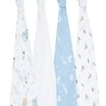 thumbnail image 4 of aden + anais Essentials, Cotton Muslin Swaddle Blanket, Space Explorers, Boys, Infants, 4-Pack, 4 of 6