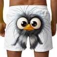 thumbnail image 5 of Purcolt Men's Swim Trunks Funny Bird Printed Beach Board Shorts Summer Novelty Athletic Running Shorts, 5 of 6