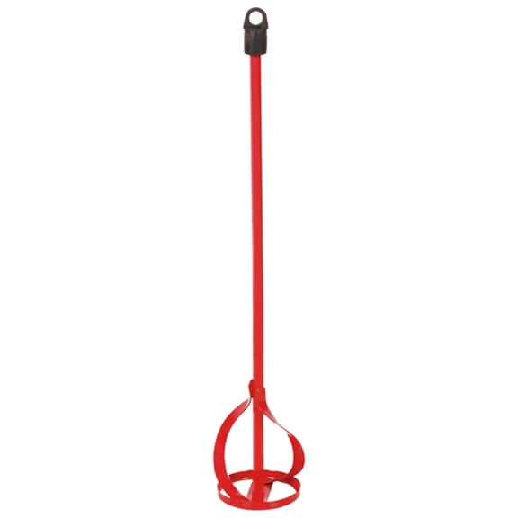 NICERIO Red Paint Mixer Attachment with Hexagonal Rod for Electric Drill - Cement, Paint, and Mortar Mixing Tool