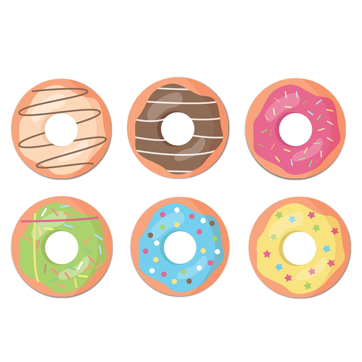 Donut Party Decorations DIY Craft Cutouts 39 pcs
