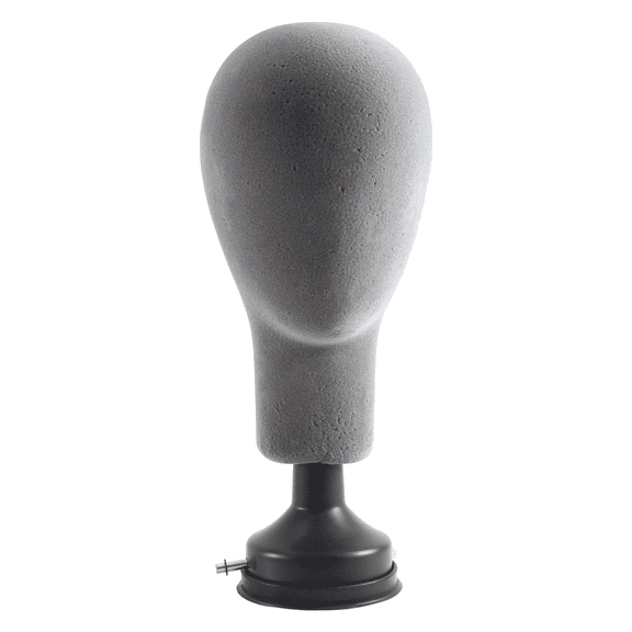 New Arrivals Flocking Foam Mannequin Head Model Wigs Glasses Display Holder Gray