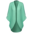 thumbnail image 1 of FashionOutfit Women's Solid Short Sleeve Open-Front Kimono Style Cardigan, 1 of 1